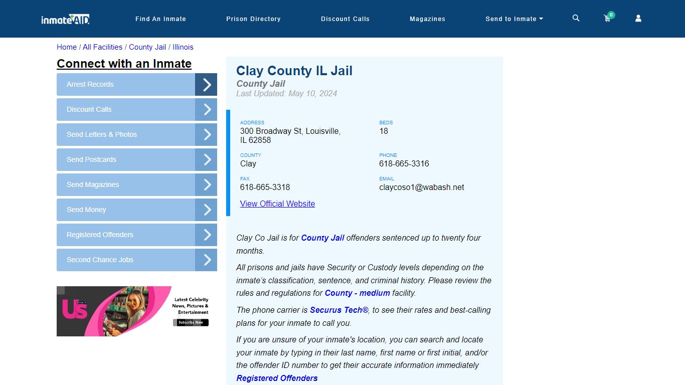 Clay County IL Jail - Inmate Locator