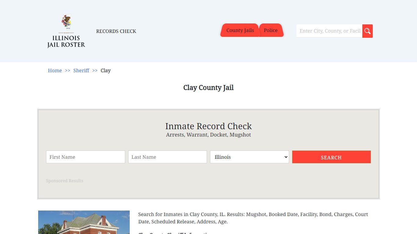 Clay County Jail - Jail Roster Search